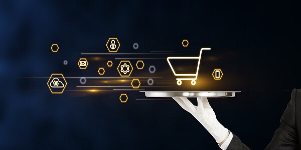 Hand holding a tablet with glowing online shopping icons, symbolizing hidden insights and opportunities eCommerce brands often overlook.