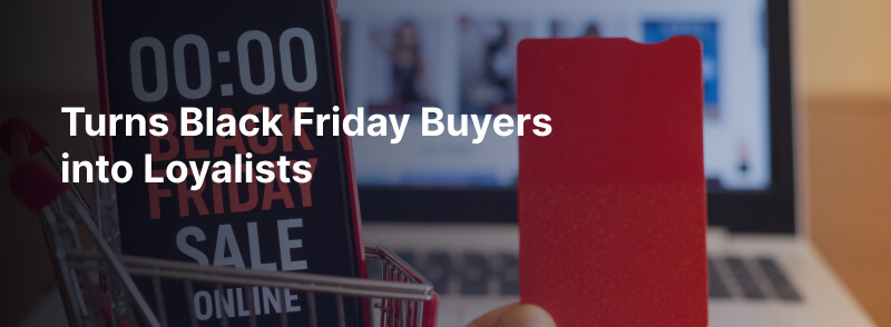Shopping cart with Black Friday special offer tags and gift boxes, representing how loyalty program software converts Black Friday shoppers into long-term loyal customers.