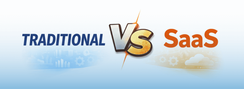 Traditional vs SaaS loyalty platforms showing how digital tools like QR codes support modern customer engagement.