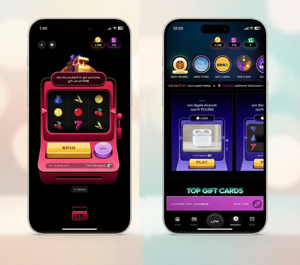 CRED reward spin game for bill payments