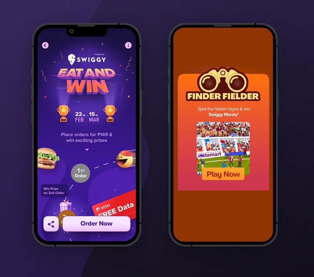 Swiggy Eat and Win campaign interface